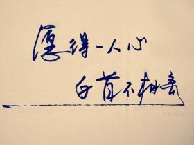 愿得一人心,白首不相离