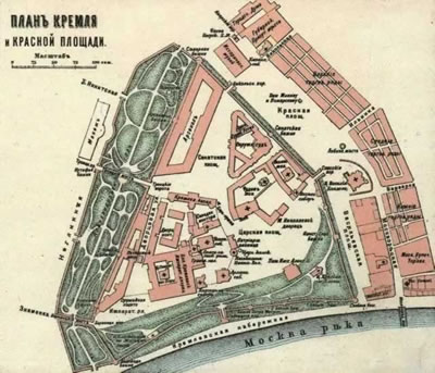 1917年时的克里姆林宫平面图