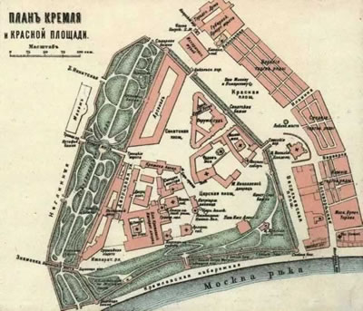 1917年时的克里姆林宫平面图